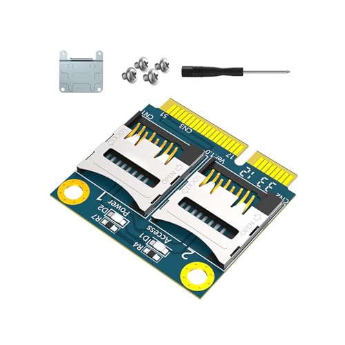 KAHDGSS 2 MicroSDs Karte Zu MPCIE Mit Halbem Halterungs Speicherkartenleser Adapter Mpcie Zu 2 Karten MPCIE Adapter von KAHDGSS