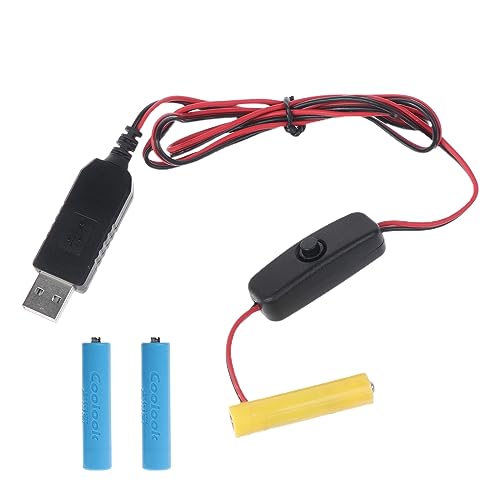 KAHDGSS 3 Batterie Adapter USB Netzteil Schalter Kabel Ersetzen 3 Batterien Für Radio Spielzeug Kinder Tastatur Klavier von KAHDGSS