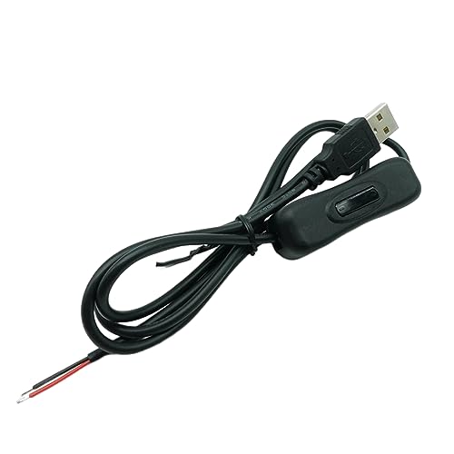 KAHDGSS 5 V USB Stecker 2-polig 2-Draht Stromladekabel Kabel Anschluss 1 M/1 5 M Draht Pigtail Kabel EIN/Aus Schalter Kabel von KAHDGSS