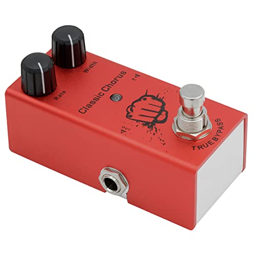 KAILIKETIY Gitarreneffekte E-gitarren-effekte Wirkung Gitarrenaufnahme Effektor Akustisch Verzögerungspedal Leistung Gitarren-tuner-pedal Stimmgerät Für E-gitarre Distortion-pedal Metall Rot von KAILIKETIY