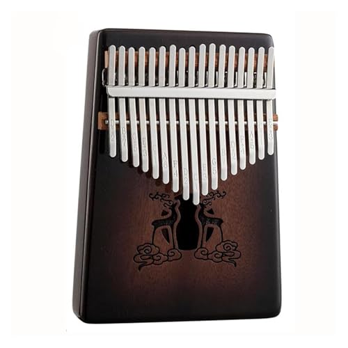 17 Tasten Kalimba Daumenklavier Musikalisches Tasteninstrument Fingerklavier kalimba instrument(Brown) von KAILNDF