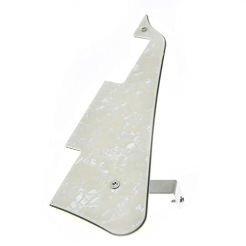 KAISH Aged Pearl LP Gitarren-Pickguard mit Nickel-Edelstahl-Halterung und Stahl-Befestigungsschrauben für USA Les Paul von KAISH