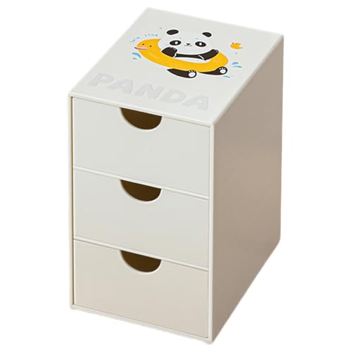 Schreibtisch-Aufbewahrungsbox, niedlicher Panda-Schubladenbox, Schreibtisch-Organizer, Schul- und Bürobedarf für Stifte, Bleistifte, Marker, Klebeband, Radiergummis von KAKASEA