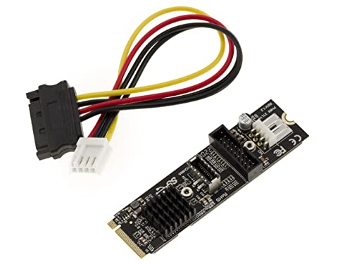 KALEA-INFORMATIQUE M2 PCIe M Key Karte 2 USB3 5G Ports auf 19 Pin Stecker und Typ E Chipset USB 3.0 Via VLI VL805 von KALEA-INFORMATIQUE