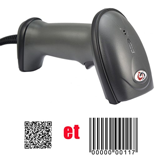 KALEA-INFORMATIQUE USB Scanner Handheld Leser für EAN Barcodes und 2D Codes (PDF417, QR Code Model 1/2，miroco, DataMatrix ECC200, ECC000,050, 080, 100,140 usw.). von KALEA-INFORMATIQUE