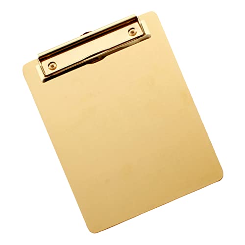 A5 Zwischenablage Klemmbrett Mit Niedrigem Profil Clipboard-clips Klemmbretter Im Letter-format Papierhalter Klemmbrett Planke A4-papier A4 Zwischenablage Ordner Stift Büro Golden KALLORY von KALLORY