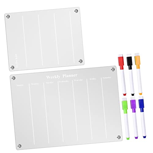 KALLORY 1 Satz Abwischbare Schreibtafel Kühlschrankmagnet, Weiße Tafel Liste Klammerlos Magnetisches Bulletin -brett Whiteboard-kalender Radiergummi Elektronisch Planke Transparent Acryl KALLORY 1 Satz Abwischbare Schreibtafel Kühlschrankmagnet, Weiße Tafel Liste Klammerlos Magnetisches Bulletin -brett Whiteboard-kalender Radiergummi Elektronisch Planke Transparent Acryl von KALLORY