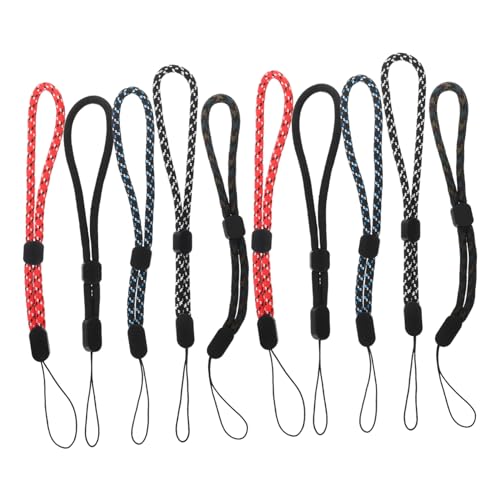 KALLORY 3 Sätze Handschlaufe Handbandage Fliegenband Handgelenkband Handy Gurt Wrist Strap Saumband Abzeichen Lanyards Id-kartenhalter Taschenlampen-schlüsselanhänger Plastik 10 Stück * 3 von KALLORY