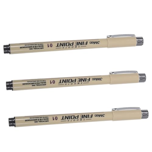 KALLORY 6 Sätze Freihandstift Schreibkladde Schönschreibstifte Artist Pen Zeichnung Zeichenstift Illustrationsstifte Nützlicher Highlight-stift Handzeichenstift Plastik Beige 3 Stück * 6 von KALLORY