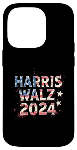 Hülle für iPhone 14 Pro HARRIS WALZ 2024 Patriotische Typografie von KAMALA HARRIS 2024