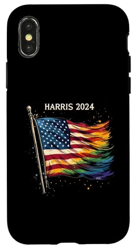 Hülle für iPhone X/XS HARRIS 2024 Patriotische Stolz-Fahne von KAMALA HARRIS 2024