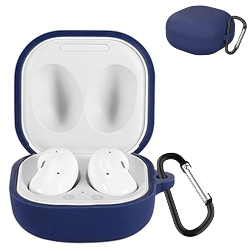 KANOYO Silikon Hülle für Samsung Galaxy Buds 2 Pro Hülle Kopfhörer Case und Schutzhülle Kompatibel Galaxy Buds 2 Pro Silikon Cover,Stoßfeste Schutzhülle,Kratzfest - Mitternachtsblau von KANOYO