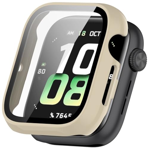 Hülle mit Glas Displayschutz Kompatibel mit Honor Watch 5 - Hart PC Schutzhülle Vollschutz Kratzfest Display Schutzfolie Ultradünne Schutz Case für Honor Smartwatch Watch 5 von KAREN66