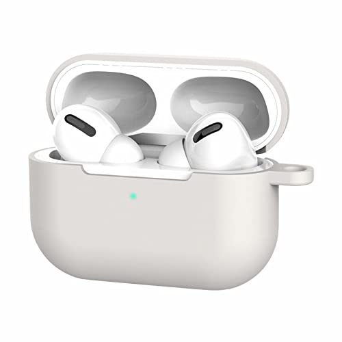 KAREN66 Silikon Hülle Kompatibel mit Airpods Pro Schutzhülle Stoßdes wasserdichtes Abdeckung Wireless Ohrhörer Zubehör mit Karabiner von KAREN66