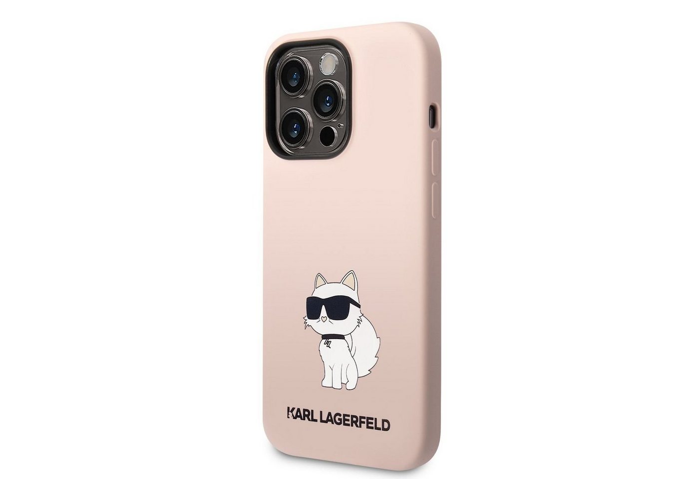 KARL LAGERFELD Handyhülle Karl Lagerfeld Liquid Silicone Choupette NFT Case für iPhone 14 Pro Pi von KARL LAGERFELD
