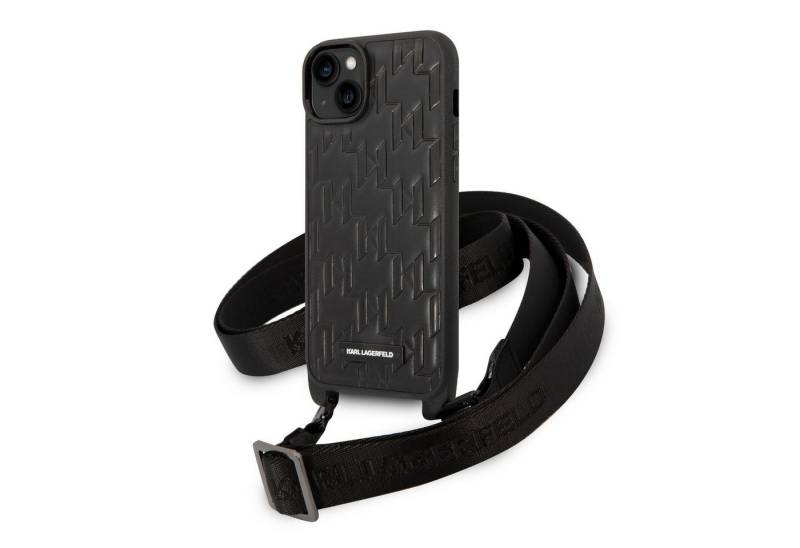 KARL LAGERFELD Handyhülle Karl Lagerfeld Monogram Crossbody Case für iPhone 14 Plus schwarz Schu von KARL LAGERFELD