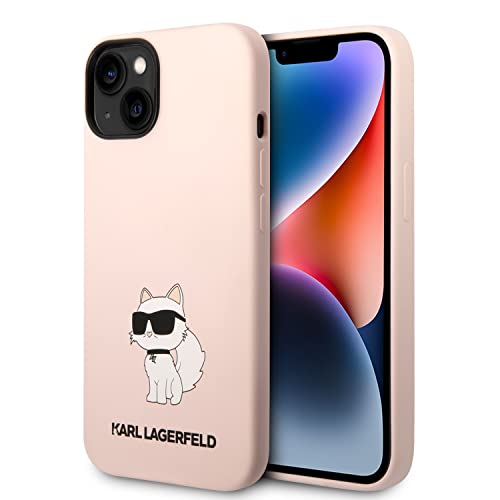 KARL LAGERFELD KLHCP14SSNCHBCP Hard Case für iPhone 14 6,1 Zoll Rosa Silikon C von KARL LAGERFELD