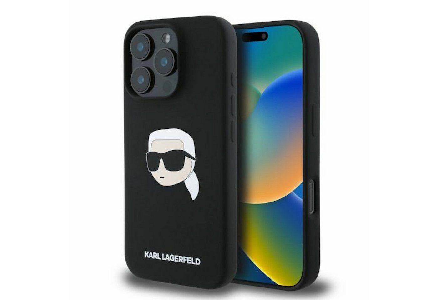 KARL LAGERFELD Smartphone-Hülle Karl Lagerfeld Apple iPhone 16 Pro Max Hülle Karl Kopf Print MagSafe von KARL LAGERFELD