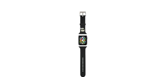 KARL LAGERFELD CG Handyarmband für Apple Watch 38/40 mm, Saffiano Karl Head-Logo, Schwarz, Armband von KARL LAGERFELD