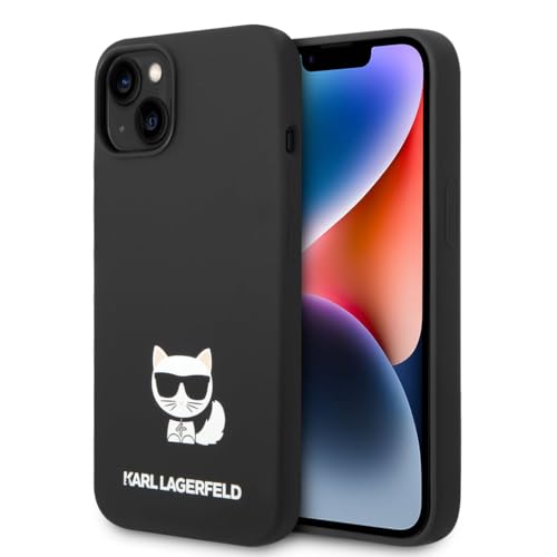 Karl Lagerfeld KLHCP14MSLCTBK Hülle für iPhone 14 Plus 6,7" hardcase schwarz/Black Silicone Choupette Body von KARL LAGERFELD