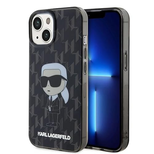 Karl Lagerfeld KLHCP15SHNKMKLK Hülle für iPhone 15 6.1" transparent hardcase Monogram Ikonik von KARL LAGERFELD