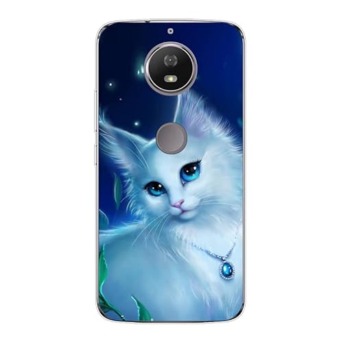 KARTXITAI Hülle Kompatibel mit Motorola Moto G5S, Stoßfeste Schutzhülle mit Weiche Silikon Bumper Case Handyhülle Anti-Kratzt Transparent Rückseite - Katze, Kätzchen, Pussy von KARTXITAI