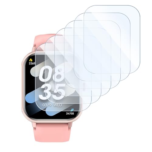 KARYLAX - (6 Stück Displayschutzfolie aus flexiblem Glas, Härtegrad 9H, kratzfest, kompatibel mit Verfupet Smartwatch, Joyele Fitness Tracker 1,5 Zoll / 3,8 cm) von KARYLAX