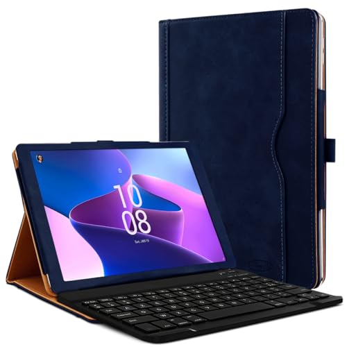 KARYLAX - AZERTY-Tastatur + blaue Schutzhülle, kompatibel mit Lenovo Tab M10 5G 10,61 Zoll (25,6 cm) von KARYLAX