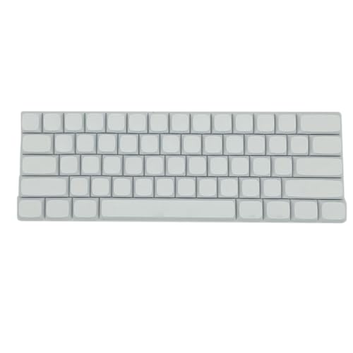 61-teiliges PBT-Tastenkappen-Set für mechanische Tastaturen, XDA-Profil, nicht bedruckt, weißes Tastenkappen-Set für mechanische Tastaturen, XDA-Profil von KASFDBMO