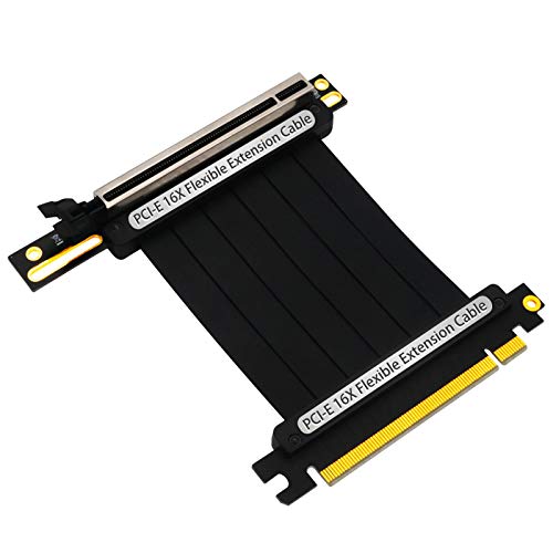 KASFDBMO PCIe X16 Express Verlängerungskabel Hohe Geschwindigkeit LED Grafikkarte von KASFDBMO