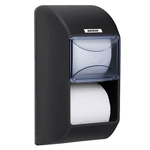 KATRIN Toilettenpapierspender 104452 schwarz Kunststoff von KATRIN