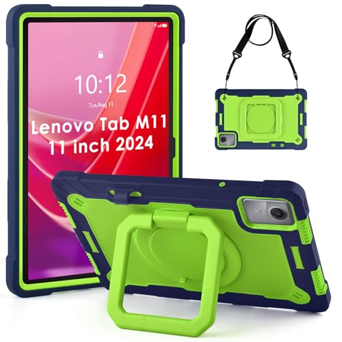 KATUMO Hülle für Lenovo Tab M11 11 Zoll 2023 TB-330FU/TB-331FC,Stoßfeste Robuste Tragbare mit 360° Drehbarem Ständer für Lenovo Tablet M11 11'' Cover Case mit Schultergurt von KATUMO