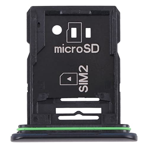 KAVUUN SIM-Kartenfach + SIM-Kartenfach/Micro-SD-Kartenfach for Sony Xperia 10 III (Schwarz) (Blau) (Weiß) (Color : Noir) von KAVUUN