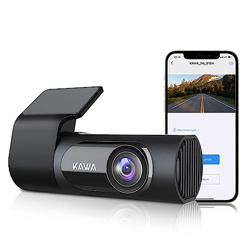 KAWA Car Camera Dash Cam 2K 1440P Full QHD Dash Camera 30fps - Voice Control, 360° Rotating Body, 145°Wide Angle Dashcam, WDR with Super Night Vision, 24H Parking Monitoring and G-Sensor, D6 von KAWA