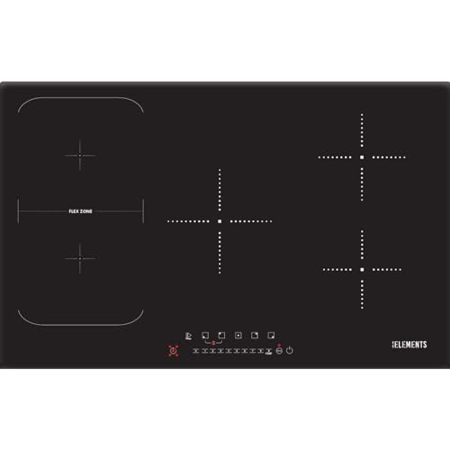 KB-ELEMENTS Induktionskochfeld 5 Platten - Induktionskochfeld 77 cm, Autarkes Induktionskochfeld, 9400 Watt, Rahmenlos, Touch-Bedienung,99Min Timer, Kindersicherung, Aut. Abschaltung von KB ELEMENTS