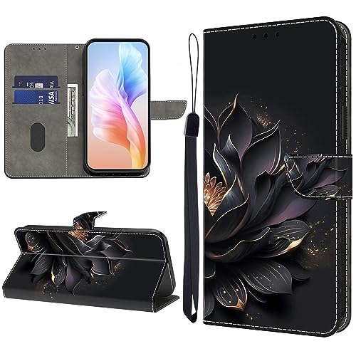 KEDBBAO Handyhülle für Samsung Galaxy S20 Ultra Hülle Muster Klapphülle für Galaxy S20 Ultra Leder Tasche Case Flip Magnet Motive Wallet Schutzhülle für Samsung S20 Ultra Hüllen, Violetter Lotus von KEDBBAO