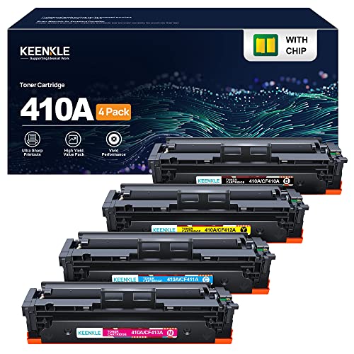 4er Pack 410A Tonerkartusche Kompatibel für HP 410X CF410A CF410X Tone für HP MFP m477fdw Toner Color Laserjet Pro MFP M477fdw M477fdn M452nw M377dw M452dn M452dw M477nw M477dw von KEENKLE