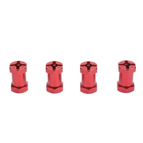 RC Nabenadapter, 4 Stück, 12 Mm Sechskant Nabenadapter mit Muttern, Radnabenverlängerungsadapter aus Aluminiumlegierung für 1/10 RC Auto, 20 Mm Länge (Rot) von KENANLAN