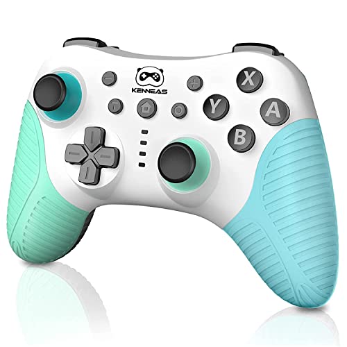 Wireless Switch Pro Controller Kompatibilität mit Switch/Switch Lite/OLED, Kabellos Gamepad mit Aufwecksfunktion, 3 Vibrationsstärke, Turbo, Bewegungssteuerung-Funktion, 600mAh Akku Controller von KENNEAS