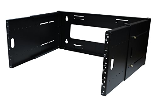 kenuco 48,3 cm Stahl Scharnier ausziehbar Wandhalterung Netzwerk Equipment Rack 4U Hinged-Extendable Black. von KENUCO