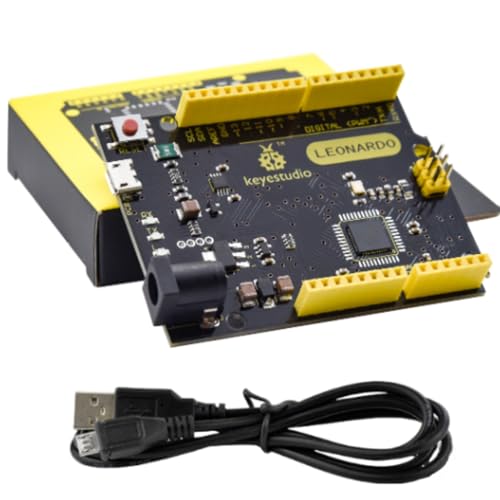 KEYESTUDIO Leonardo R3 Entwicklungsboard Mikrocontroller für Arduino Leonardo mit USB-Kabel von KEYESTUDIO