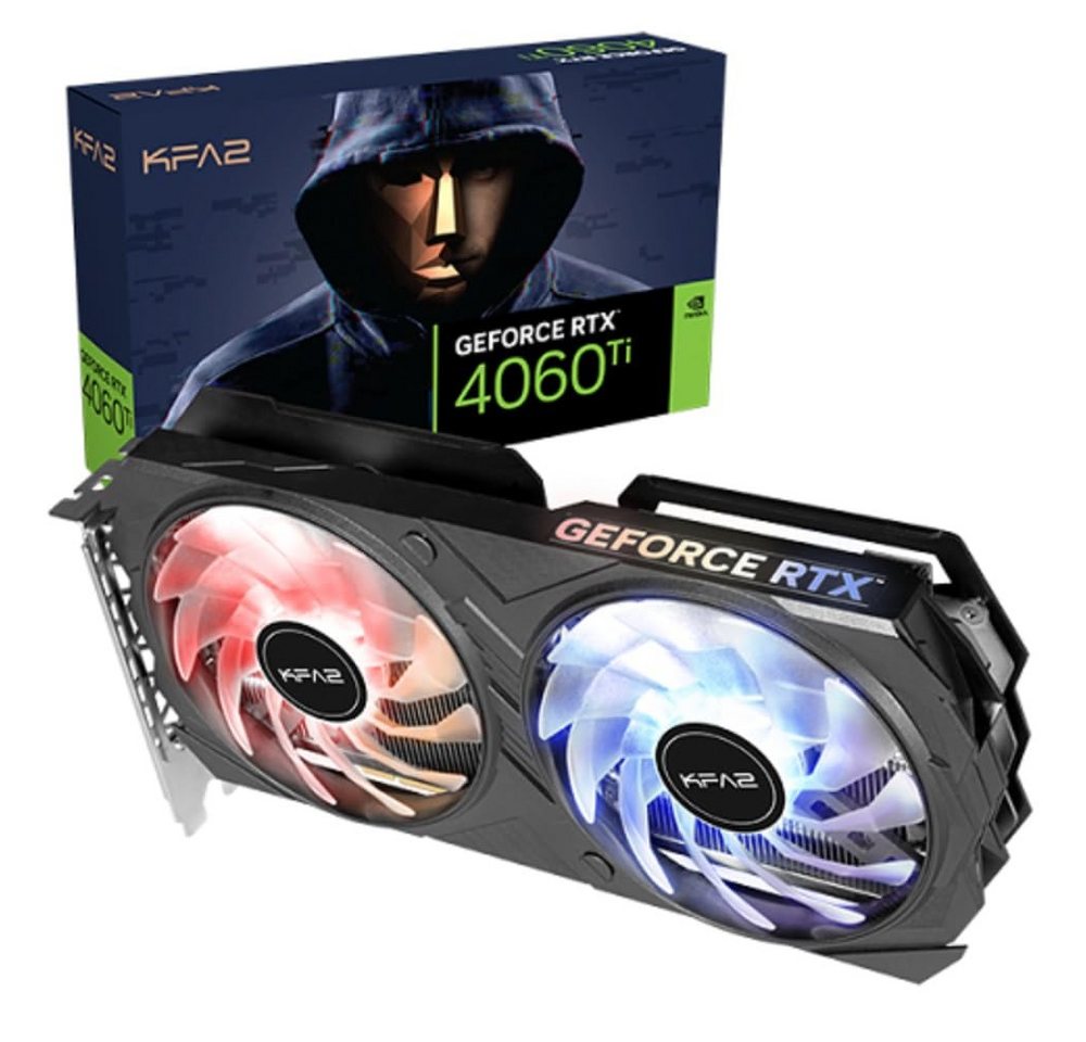 KFA2 GeForce RTX 4060 Ti EX 1-Click OC 8GB Grafikkarte - 8GB GDDR6, 1x HDM Grafikkarte von KFA2