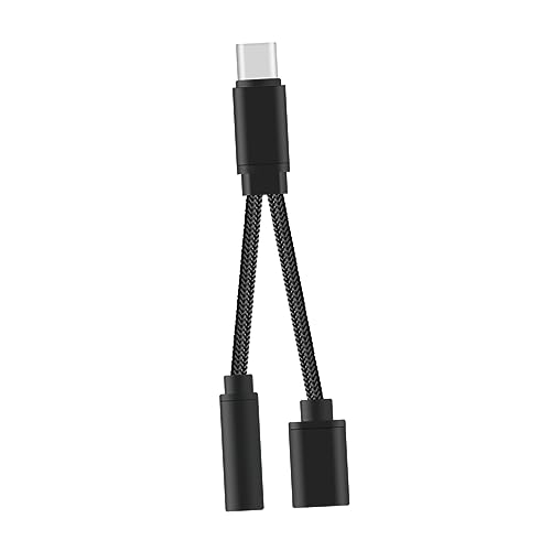 KICHOUSE 2 1 USB C Auf Audio Adapter Typ C Kopfhörer Adapter Mit Doppel Audio Funktion Ideal Für Smartphones Und Tablets Hochwertiger Konverter Für Kristallklaren Sound von KICHOUSE