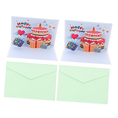 KICHOUSE 2st Geburtstagskarte Zum 18 Geburtstag Geburtstagssegen Geburtstag Geschenkkarte Geburtstag Grüßen Babyparty-grußkarten 3d Geburtstag Geburtstagsgrußkarte Papier Blue von KICHOUSE