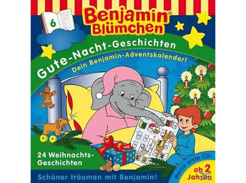 Benjamin Blümchen - Gute-Nacht-Geschichten 6: 24 Weihnachtsgeschichten (CD) von KIDDINX