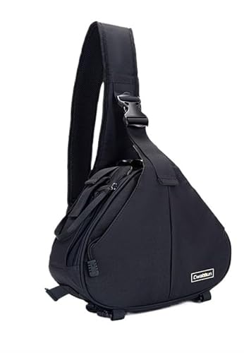 SLR-Kameratasche, tragbarer Outdoor-Fotorucksack, wasserdichter und atmungsaktiver Rucksack for Männer und Frauen(B Small Black) von KIKYKUBBLETASW