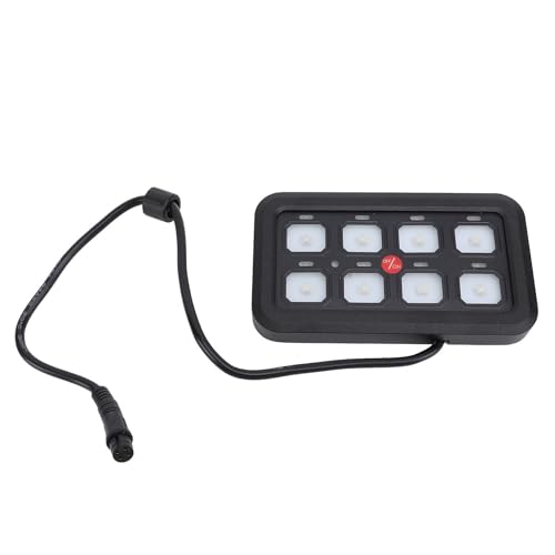 8-Gang-Schalttafel, LED-Touch-Control-Schaltkasten, Dimmbare Schaltkreissteuerungs-Relais-Systembox für LKW, Boot, UTV, SUV, Auto (BLUE) von KIMISS