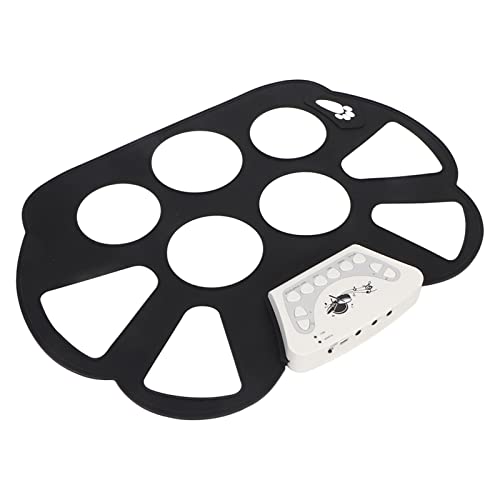 9-Pad-E-Drum-Set, Roll-Up-Drum-Pad, Faltbares und Tragbares E-Drum-Pad-Set für und mit 2 Pedalen für Aufregendes Trommelerlebnis (W758) von KIMISS