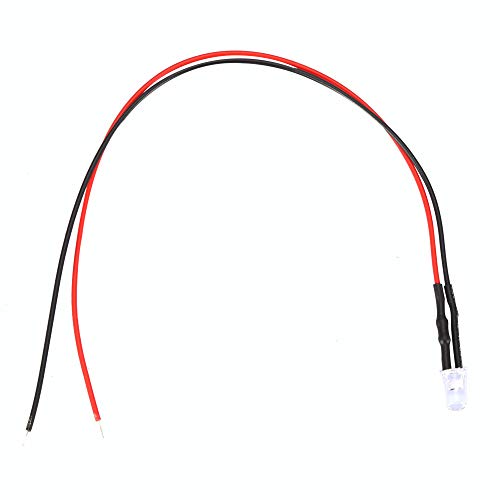 KIMISS 10 Stück 12 V 5 Mm LED-Leuchtdiode, Verkabelt, Mehrfarbiges LED-Lichtkabel, 20 Cm, 0,06 W (#5) von KIMISS