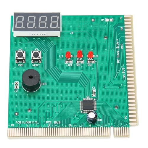 KIMISS 4-stellige Karte PC-Analysator-Diagnosekarte, PCI-Motherboard-Post-Tester für Schnelle und Präzise PC-Fehleranalyse von KIMISS